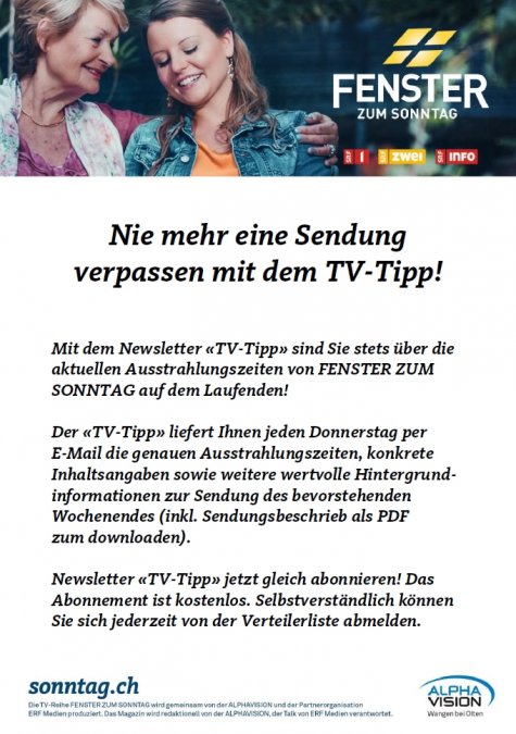 Gleich abonnieren: Newsletter TV-Tipp!